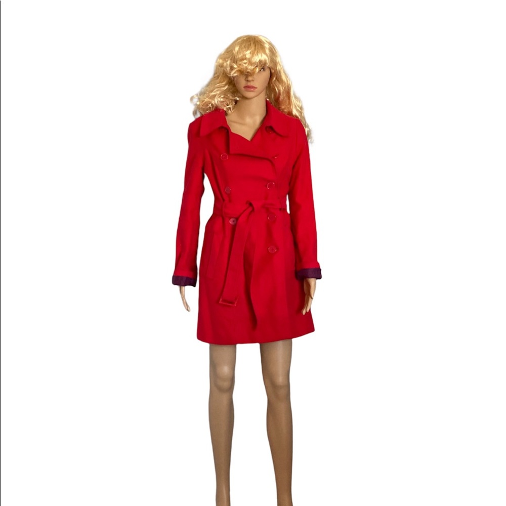 Merona trench coat jacket, red size S